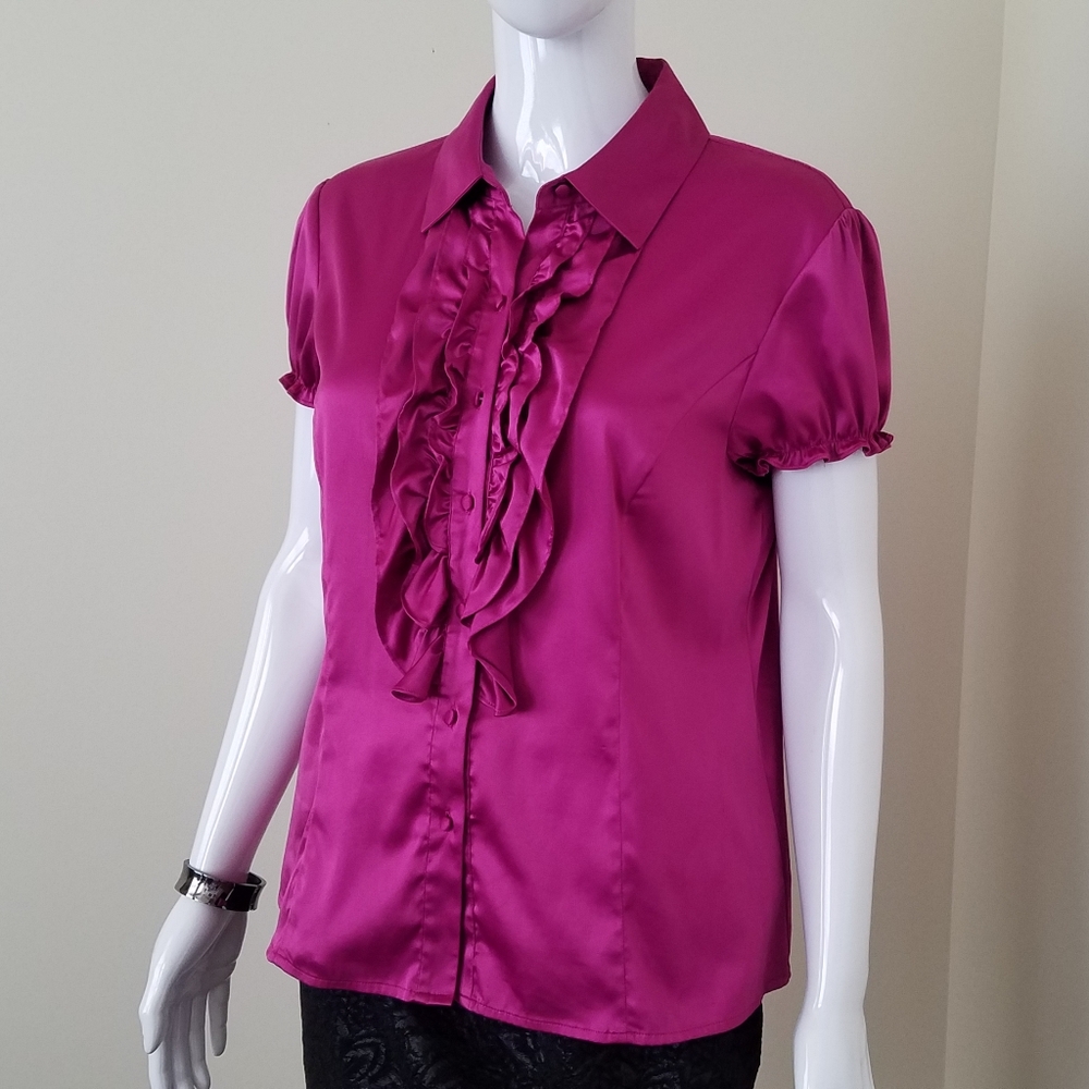 Style & Co. Short Sleeve Ruffle Shirt